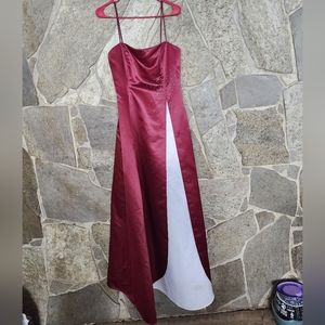 Red & White formal dress